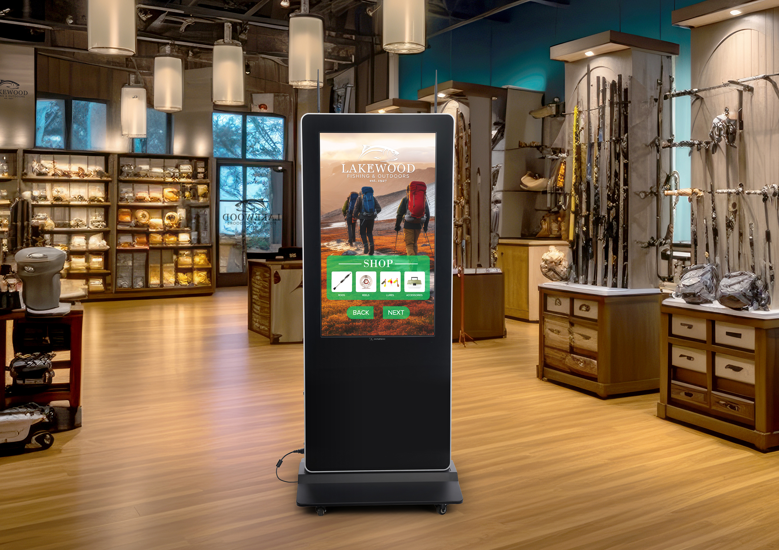 43"-55" 2-Sided Interactive Touch Screen Kiosk, Android Operating System, Wheels - Image 8