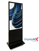 Digital display advertising floor stand with Android 11 operating system
