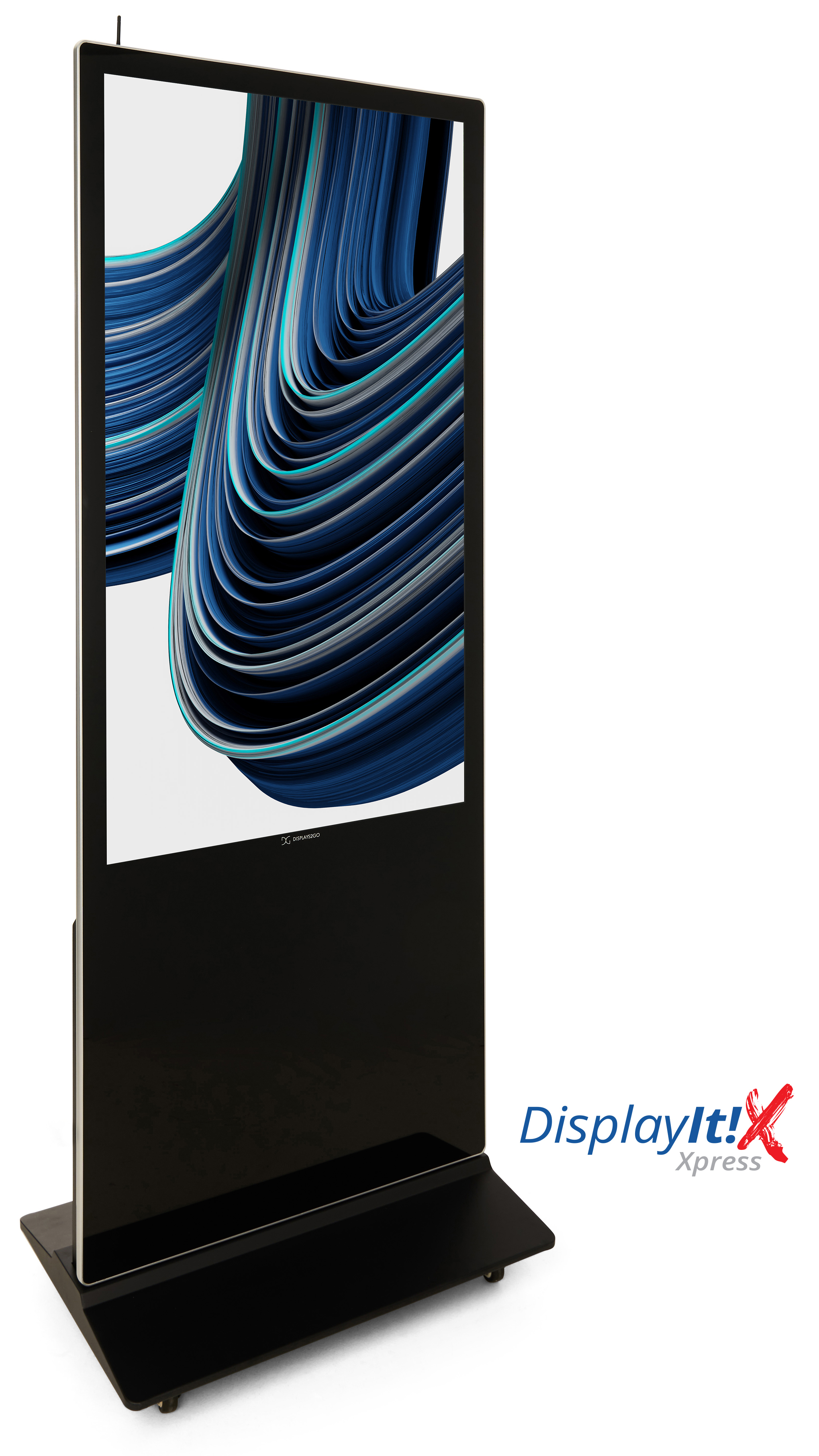 43"-75" Non-Touch Digital Poster Kiosk, Single Sided, Android OS, Caster Wheels - Image 2