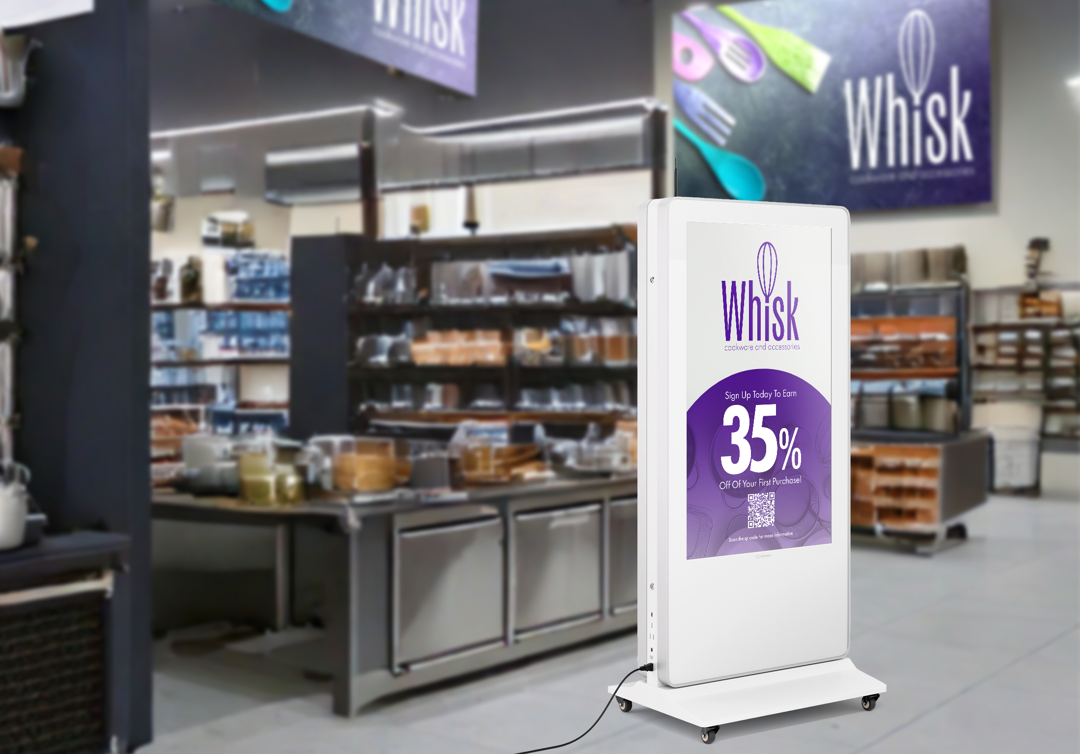 55” Double-Sided Non-Touch Poster, WiFi Enabled, Android 11 OS - Black - Image 6