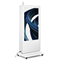 Double-sided digital non-touch display features two 55 inch screens