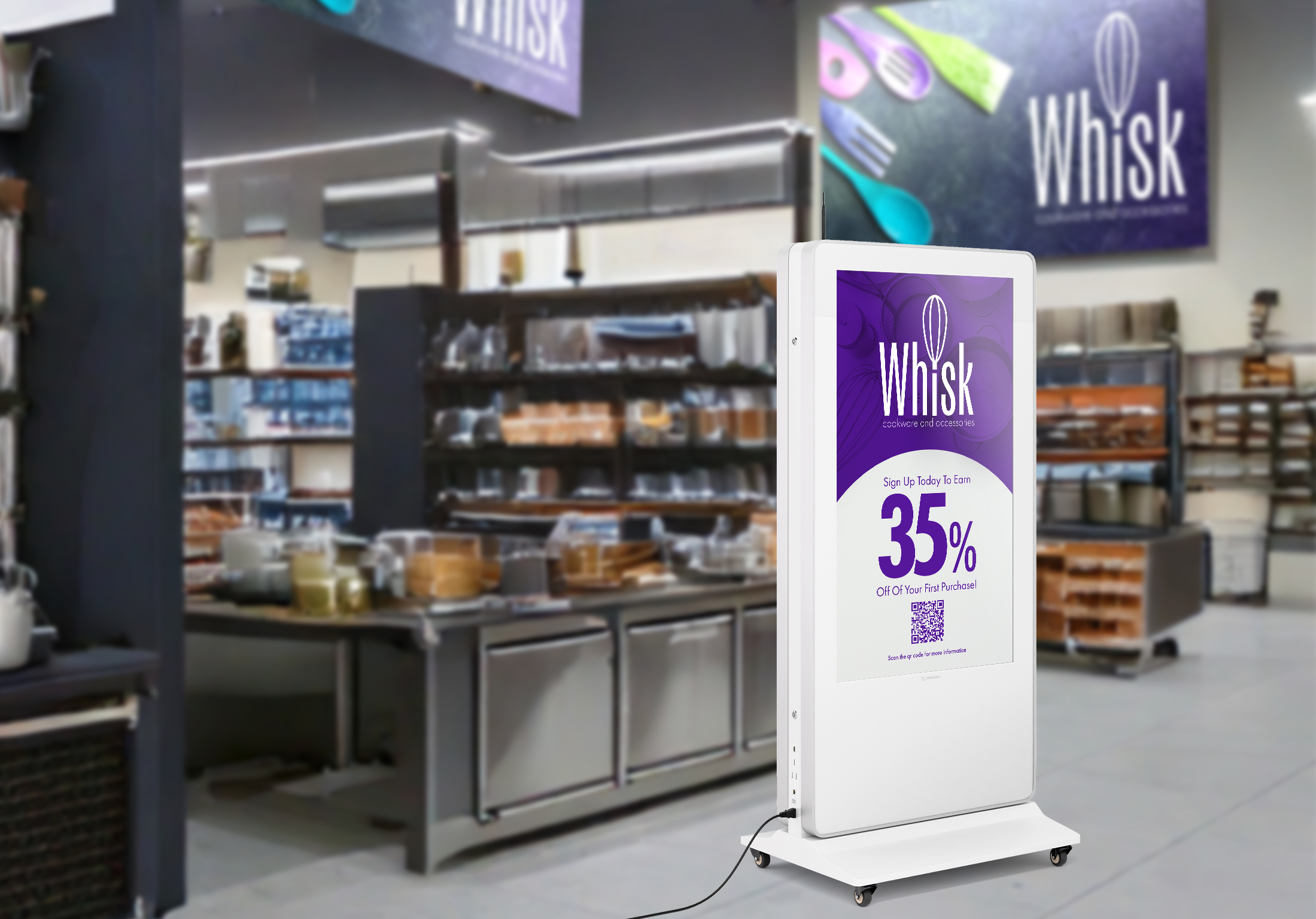 55” Double-Sided Non-Touch Poster, WiFi Enabled, Android 11 OS - Black - Image 9