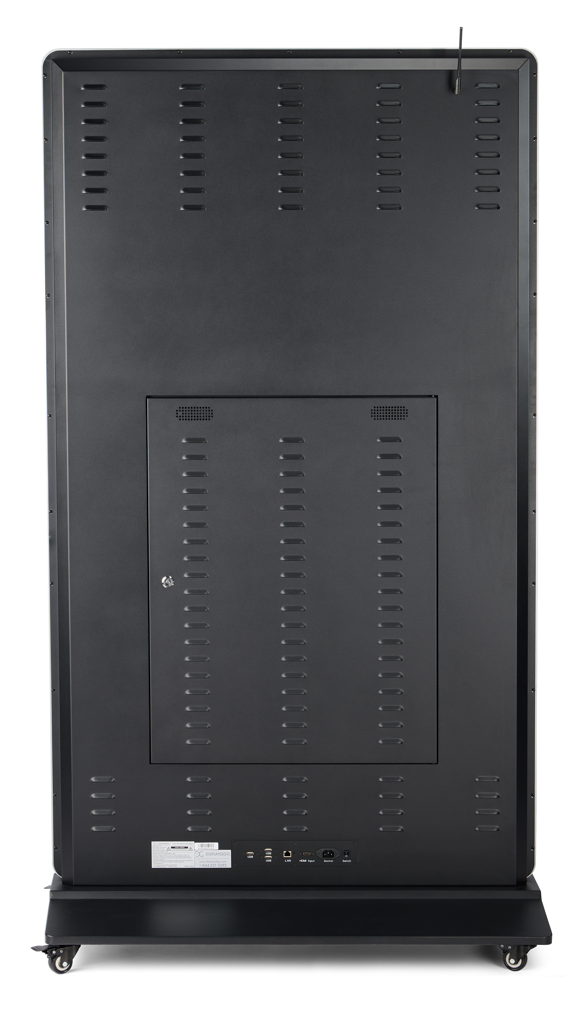 43"-75" Non-Touch Digital Poster Kiosk, Single Sided, Android OS, Caster Wheels - Image 5