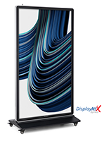 Digital display advertising floor stand with Displayit!Xpress CMS package