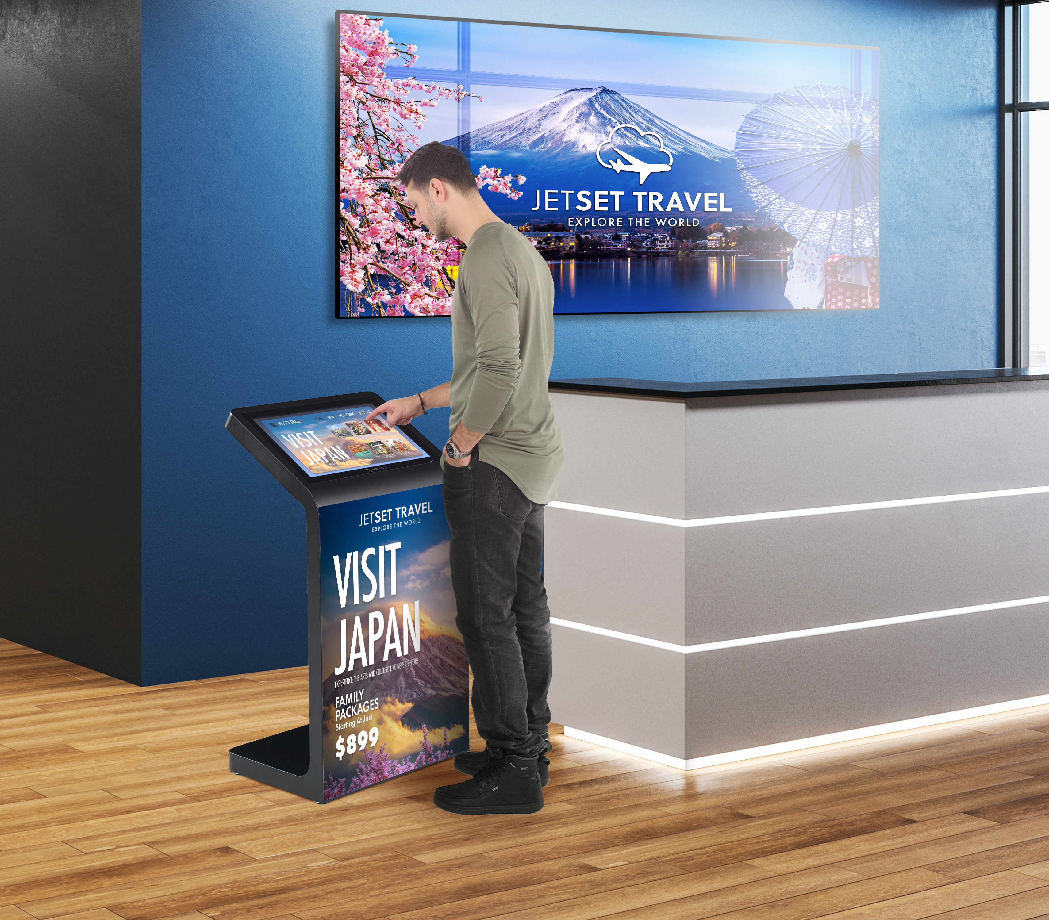 Floor Standing Touch Screen Kiosk | Shop Digital Signage | Displays2Go
