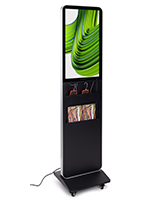 This charging digital literature display with a 32 inch screen