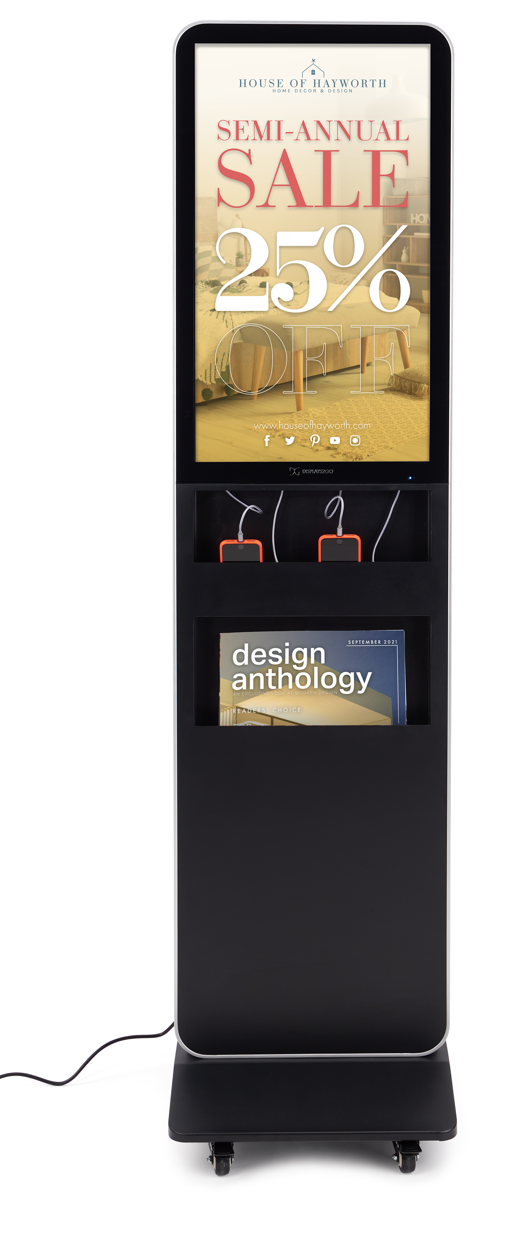 Virtual Magazine Racks Digital Magazine Rack with Charging Station | 32