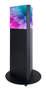 Three-sided digital signage totem with WiFi connectivity