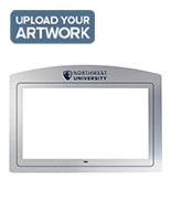 Stick-on faceplate for commercial monitors with custom printing in digital UV