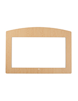 Adhesive decorative faceplate for commercial monitors compatible with 43 inch screens