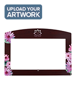 Stick-on faceplate for commercial monitors with custom printing and full color graphics