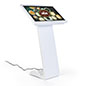 White touch screen monitor kiosk with full HD 1080p resolution 