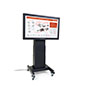 Touch screen digital signage with motorized lift and steel construction 