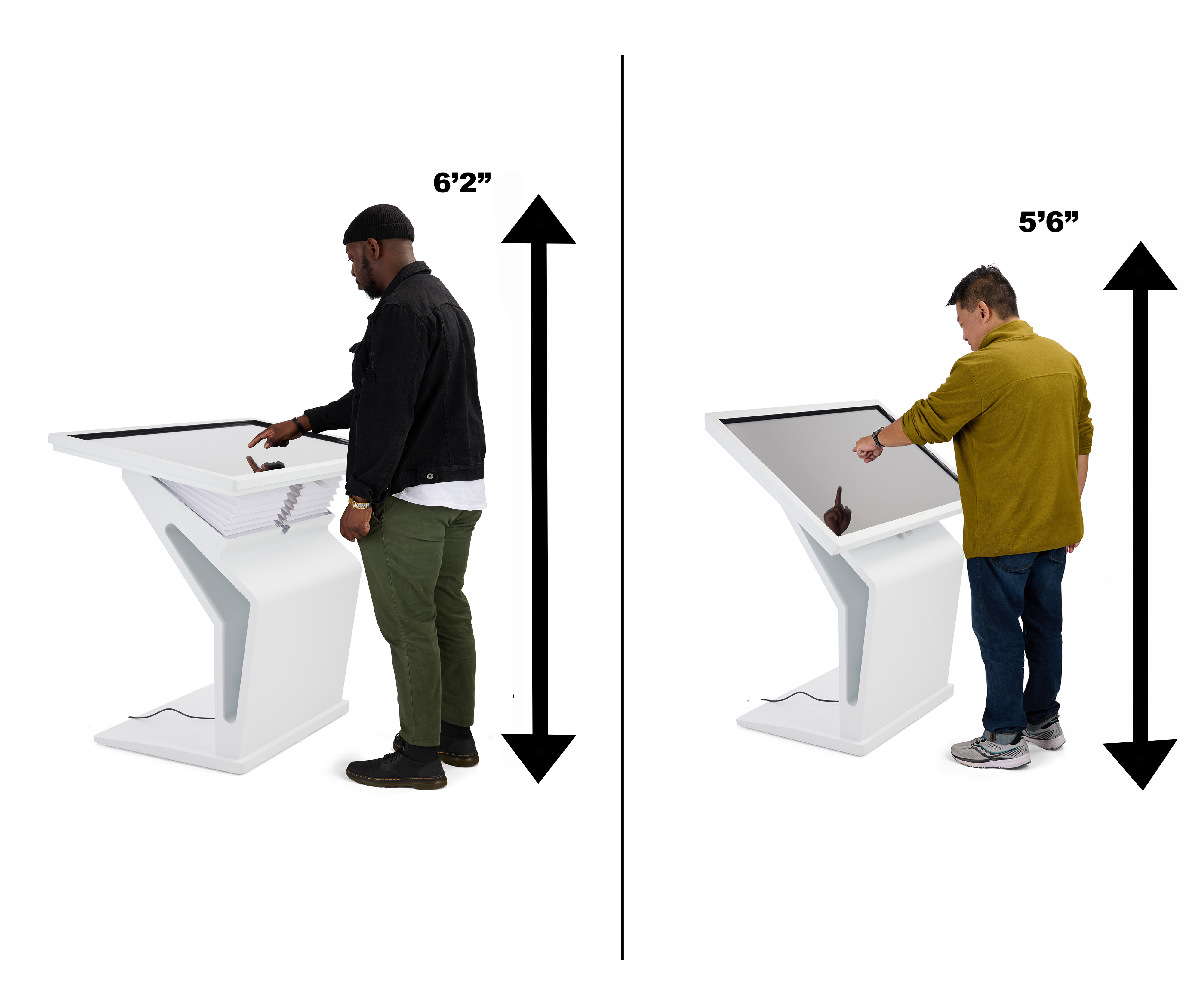 Adjustable Touch Screen Kiosk| Manual Adjustable Screen Display ...