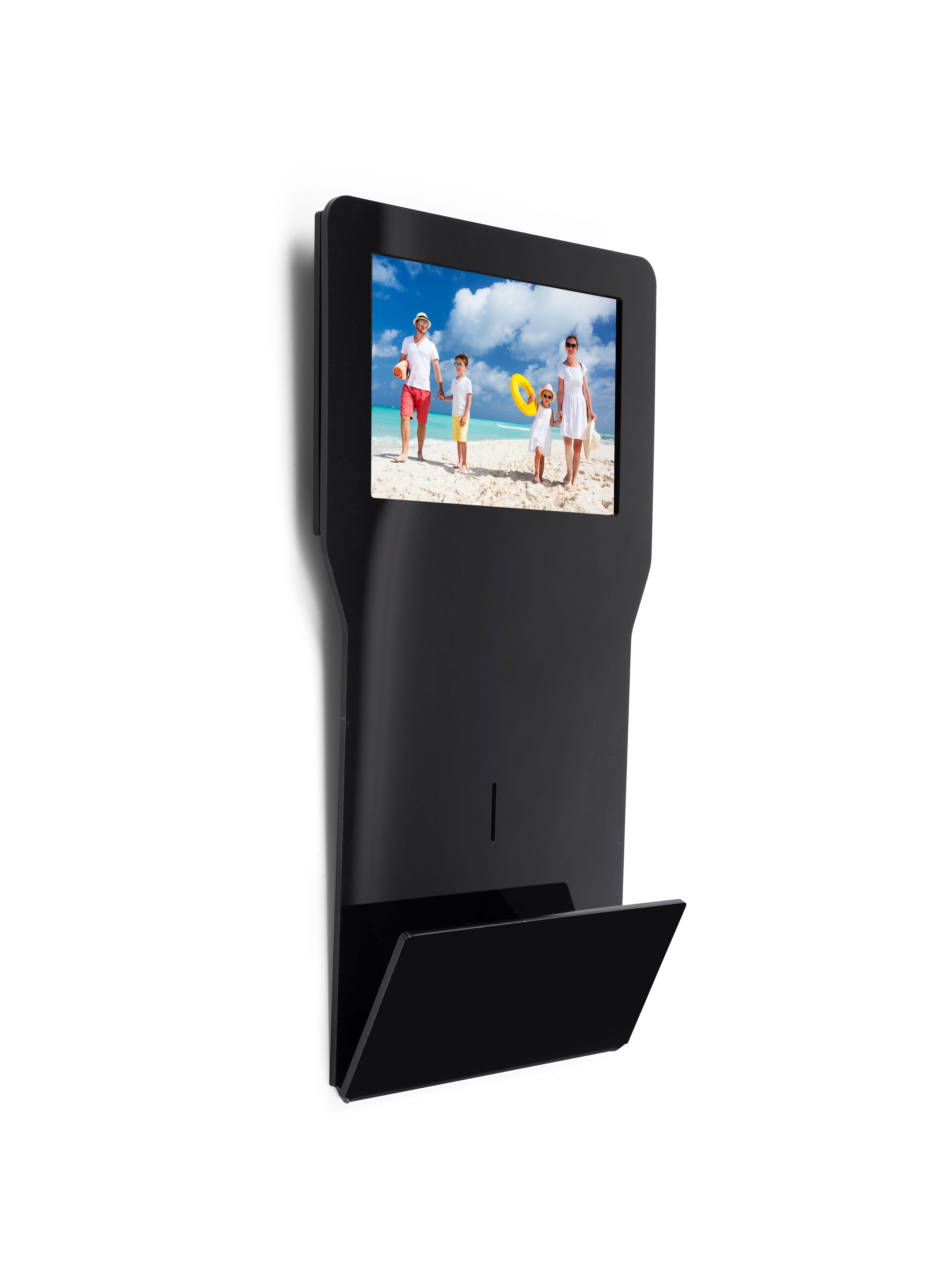 Magazine Wall Rack with Digital Sign | Catalog & Media Display ...