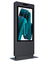 Outdoor digital kiosk with slim profile design