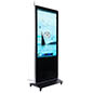55" digital display advertising floor stand with glossy black frame 
