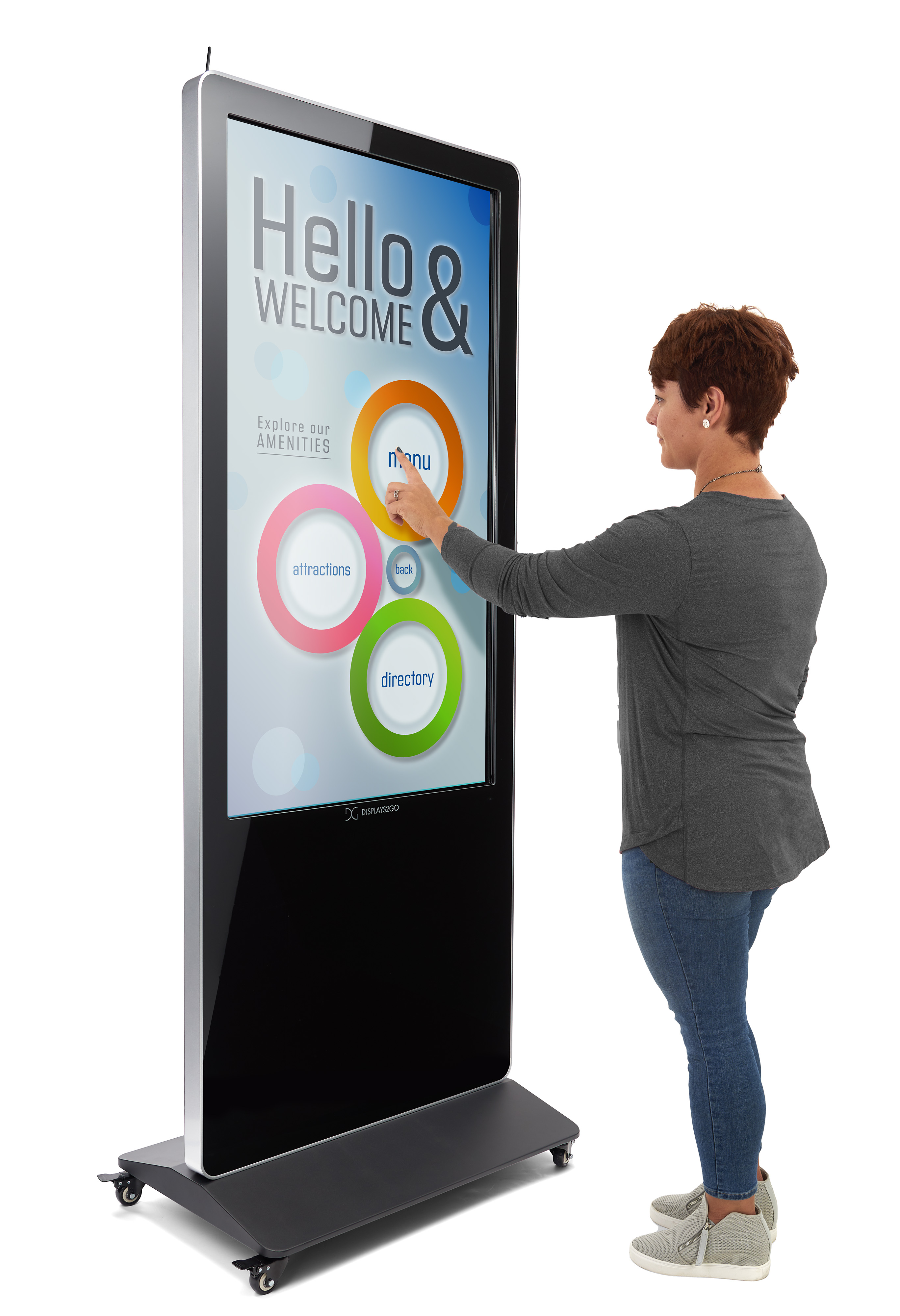 10pt IR touch screen 55-inch advertising multimedia kiosk\