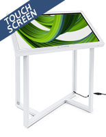 Interactive touch screen kiosk with white powder coated finish 