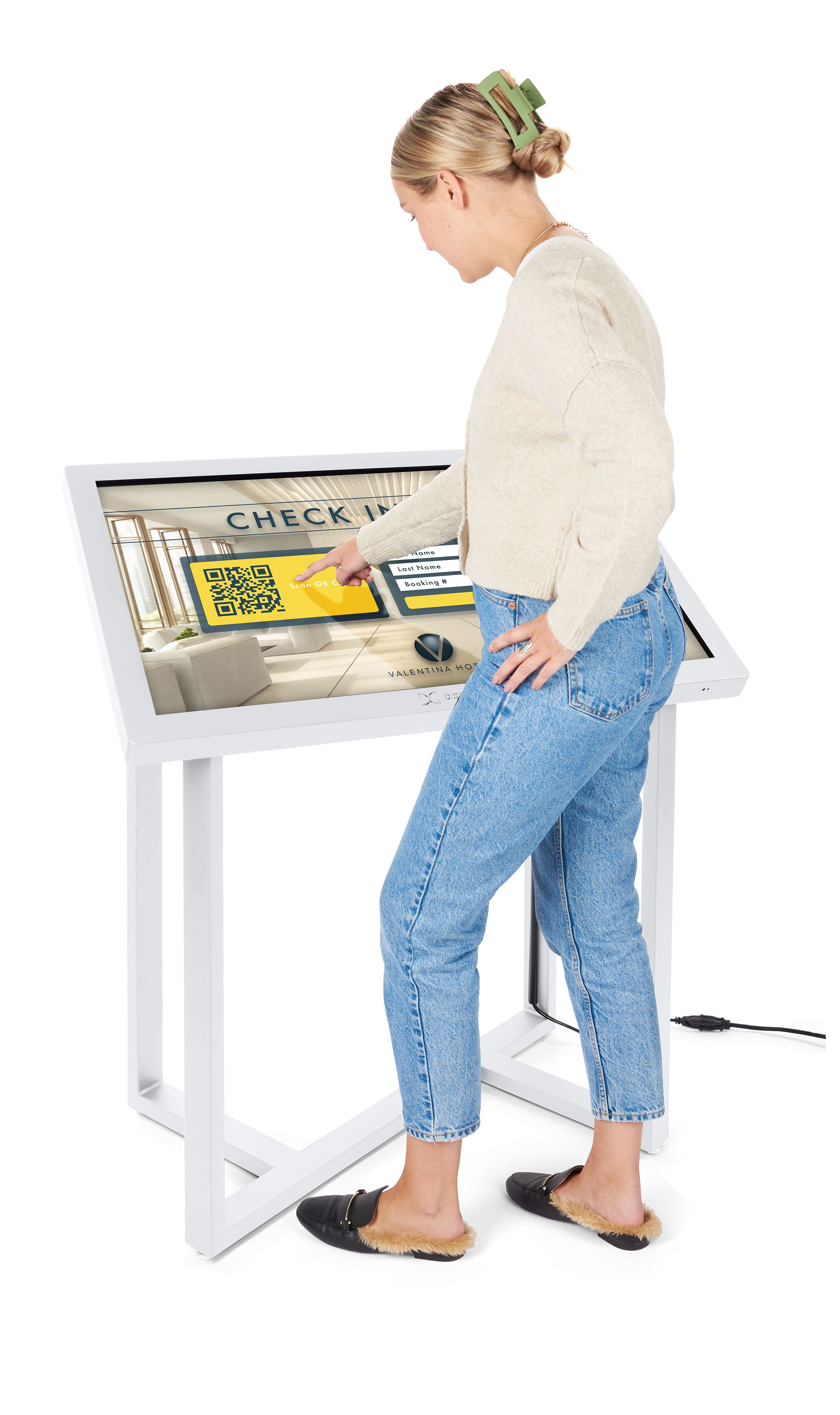 43" Touch Screen Digital Kiosk, 20pt IR Display, Android 11 OS - Black or White - Image 7