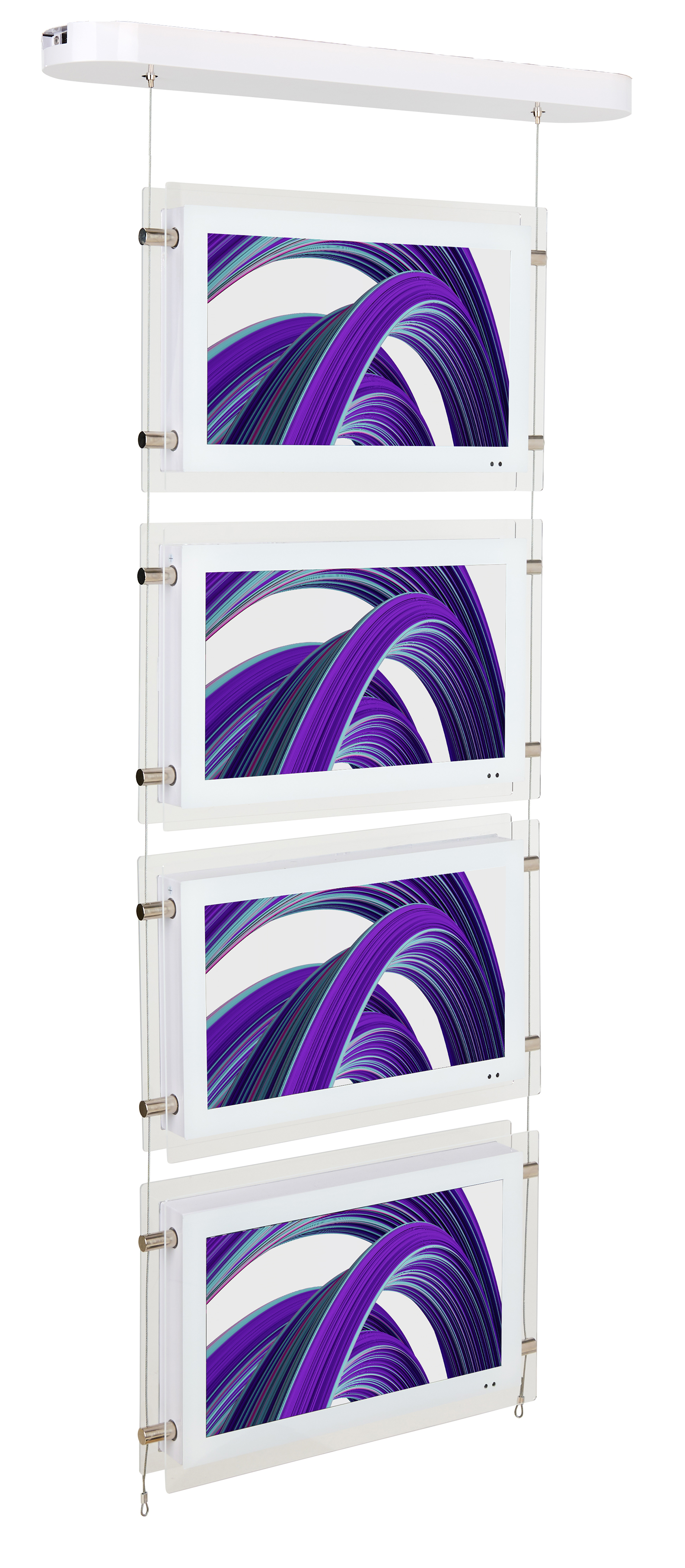 Digital Hanging Window Display | Viewable in Direct Sunlight | Displays2Go