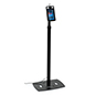 Adjustable height temperature kiosk with max height of 71 inches