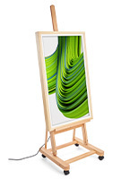 Digital art display stand with commercial LCD screen