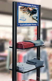  Advertising and merchandising shelves in one