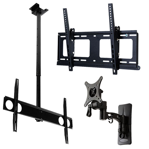 Wall and ceiling TV mounts