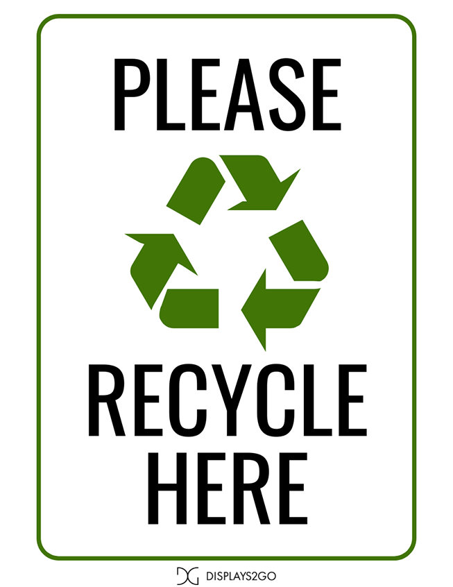 PLEASE RECYCLE HERE printable sign