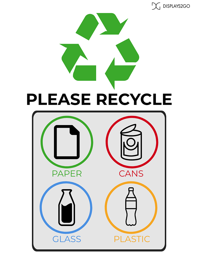 PLEASE RECYCLE printable sign