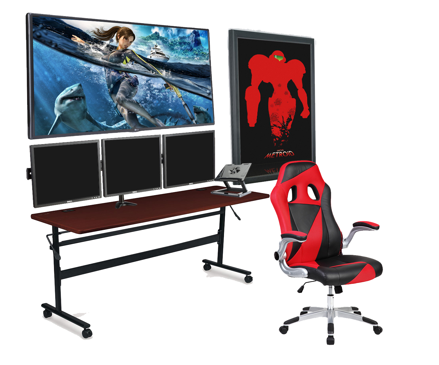 Diy gaming chair with monitor hot sale