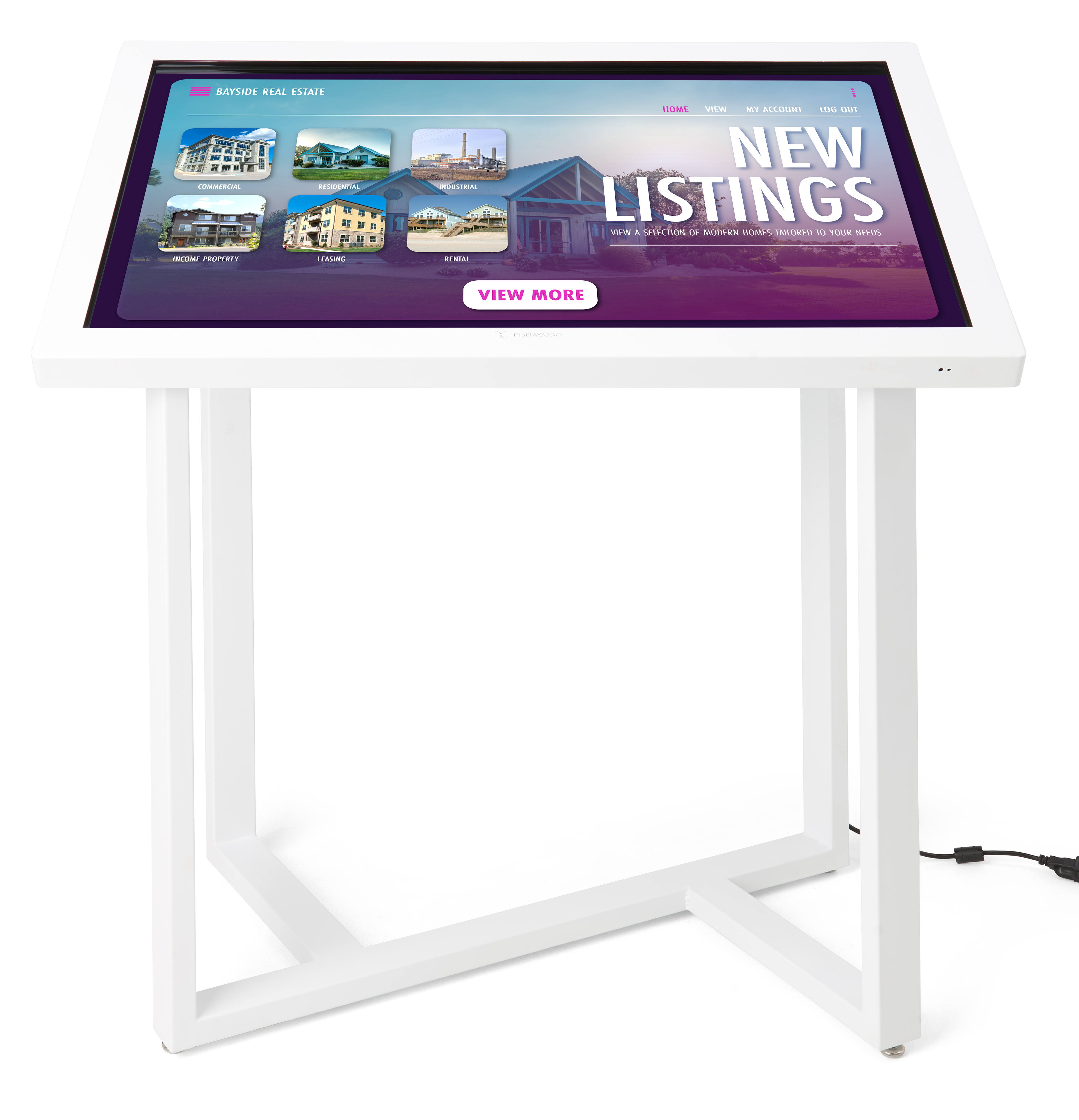 43" Touch Screen Digital Kiosk, 20pt IR Display, Android 11 OS - Black or White - Image 3