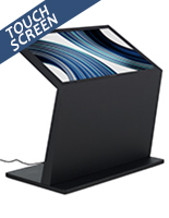 Touch screen interactive kiosk with an LCD screen panel type