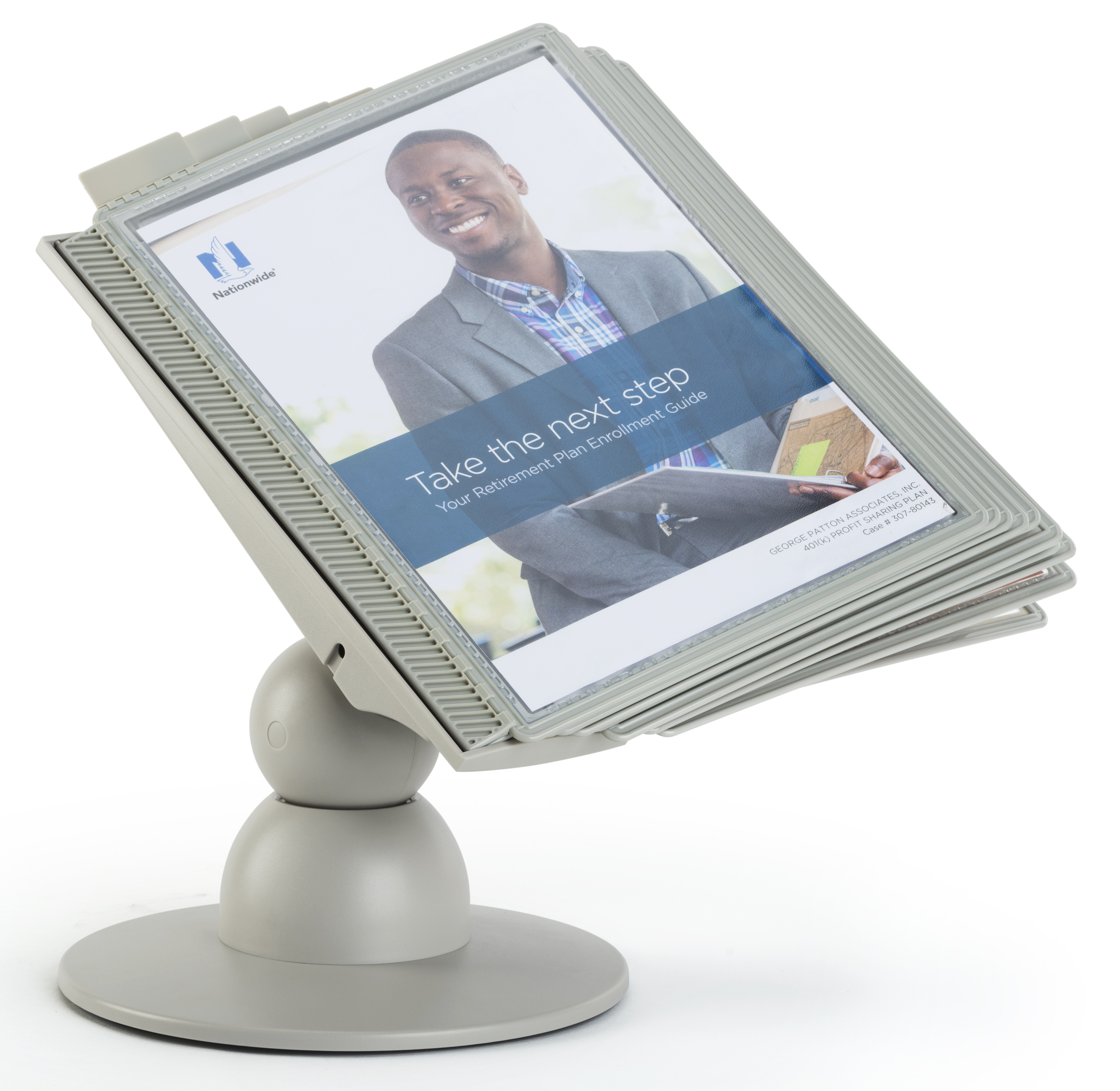 Desktop Reference Rack | 10 Double Sided 8.5” x 11” Panels | Displays2Go