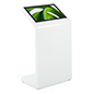 Floor standing touch screen kiosk with 4GB of RAM and 64GB of storage space