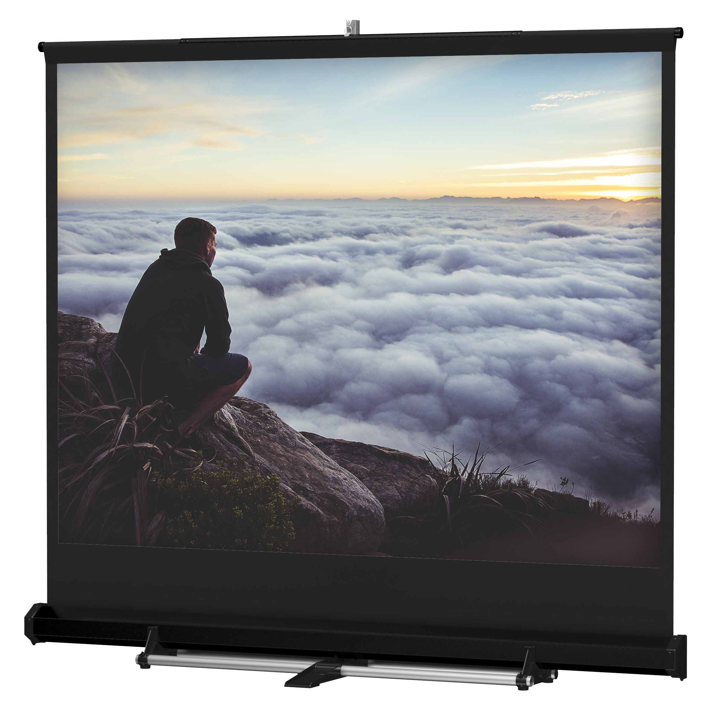 Portable Projection Screen | 120 x 120 w/ Retractable Design | Displays2Go