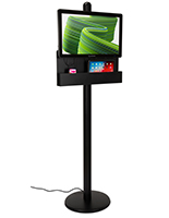 Digital signage device charging station with six cables