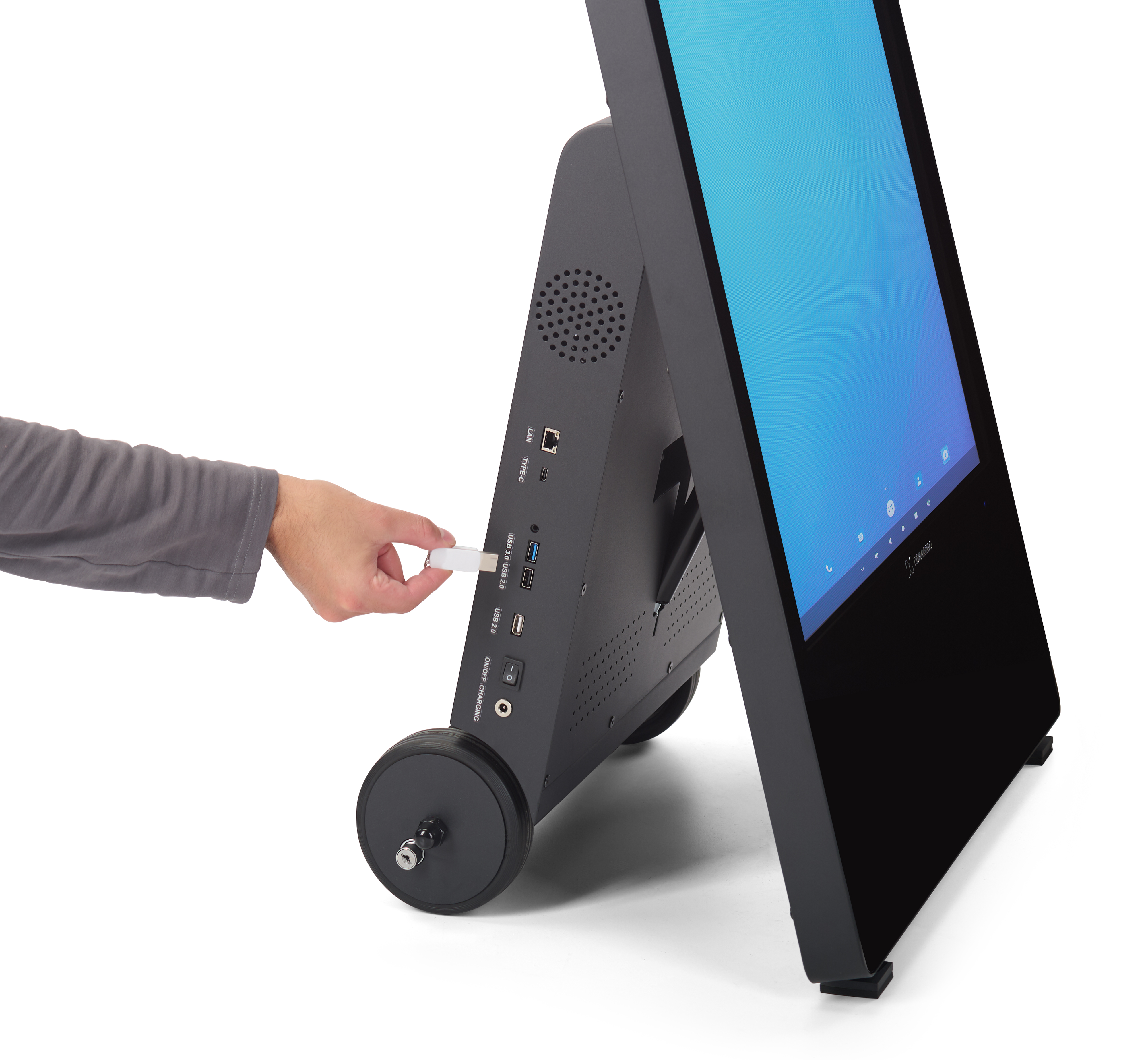 43" Indoor Mobile Digital Signage, Android 11 OS, Wheels, Rechargeable Battery - Image 5