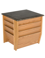 Light Oak Magazine Rack End Table, 20.75" Wide