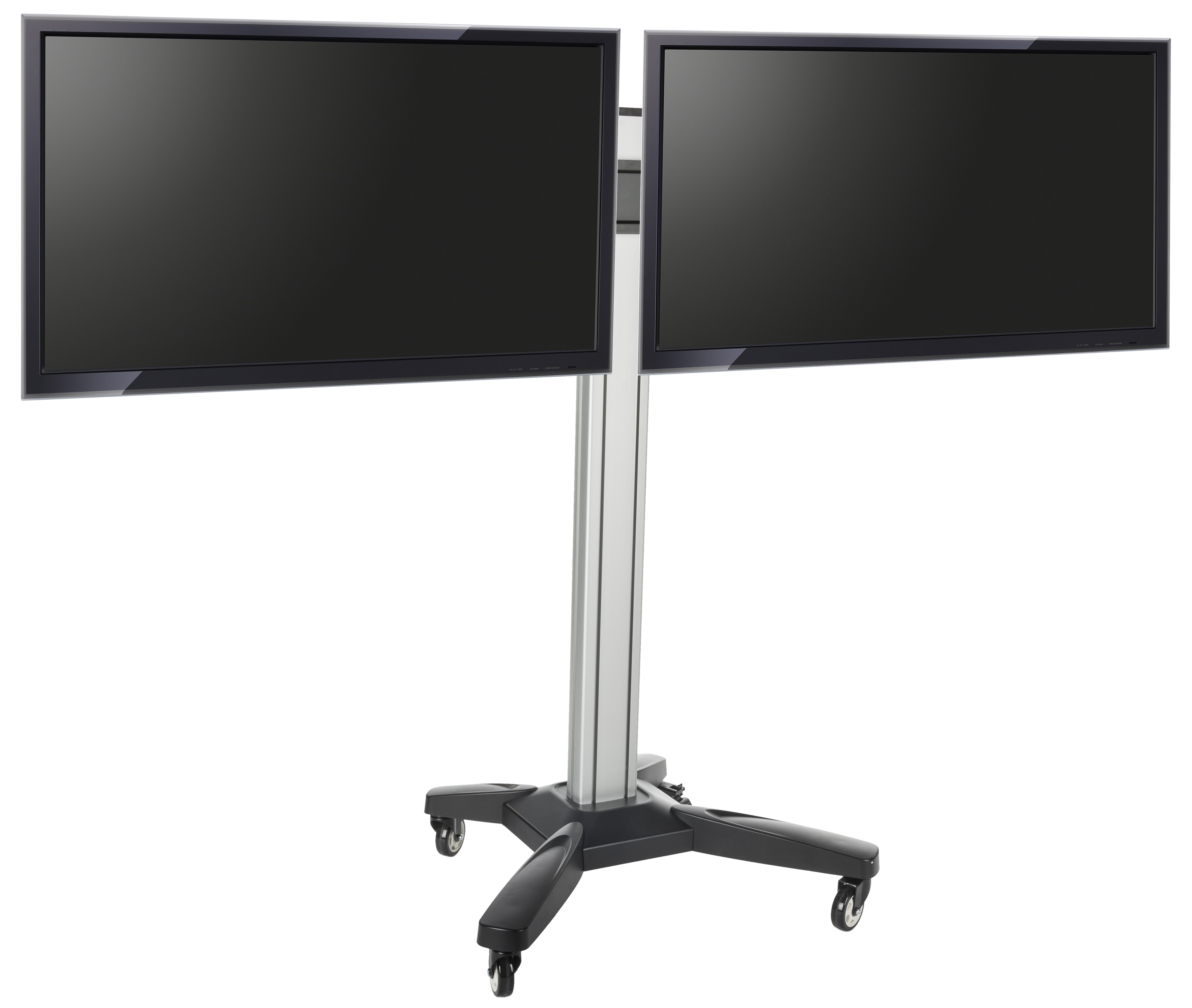 Side By Side Dual TV Rack | Cable Management | Displays2Go