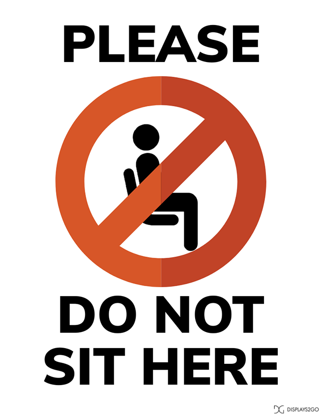 DO NOT SIT printable sign