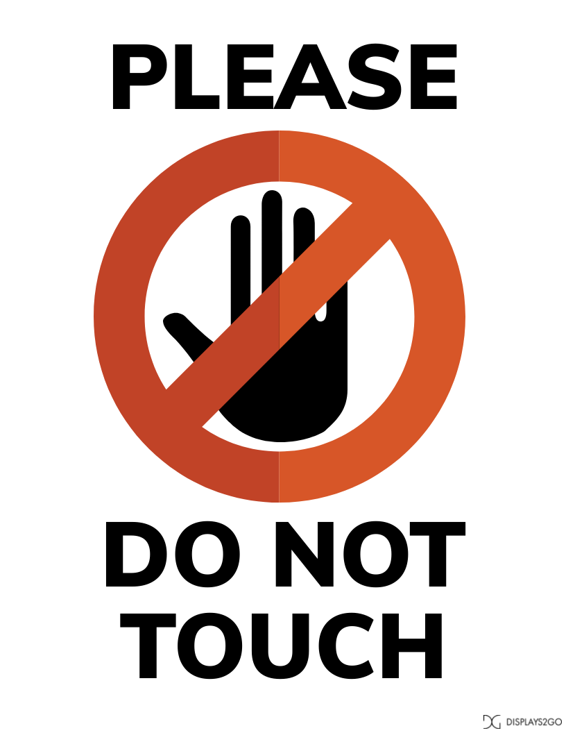 DO NOT TOUCH printable sign