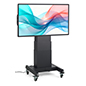 Touch screen digital signage with motorized lift and preinstalled apps
