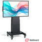 Touchscreen digital signage with wheels for easy mobility