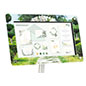 Custom frame for DPF215 digital sign stands with easy to change graphic frame