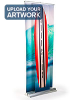3D effect dual layer pull up banner stand sets up within five minutes