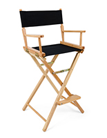Director chair with black seat