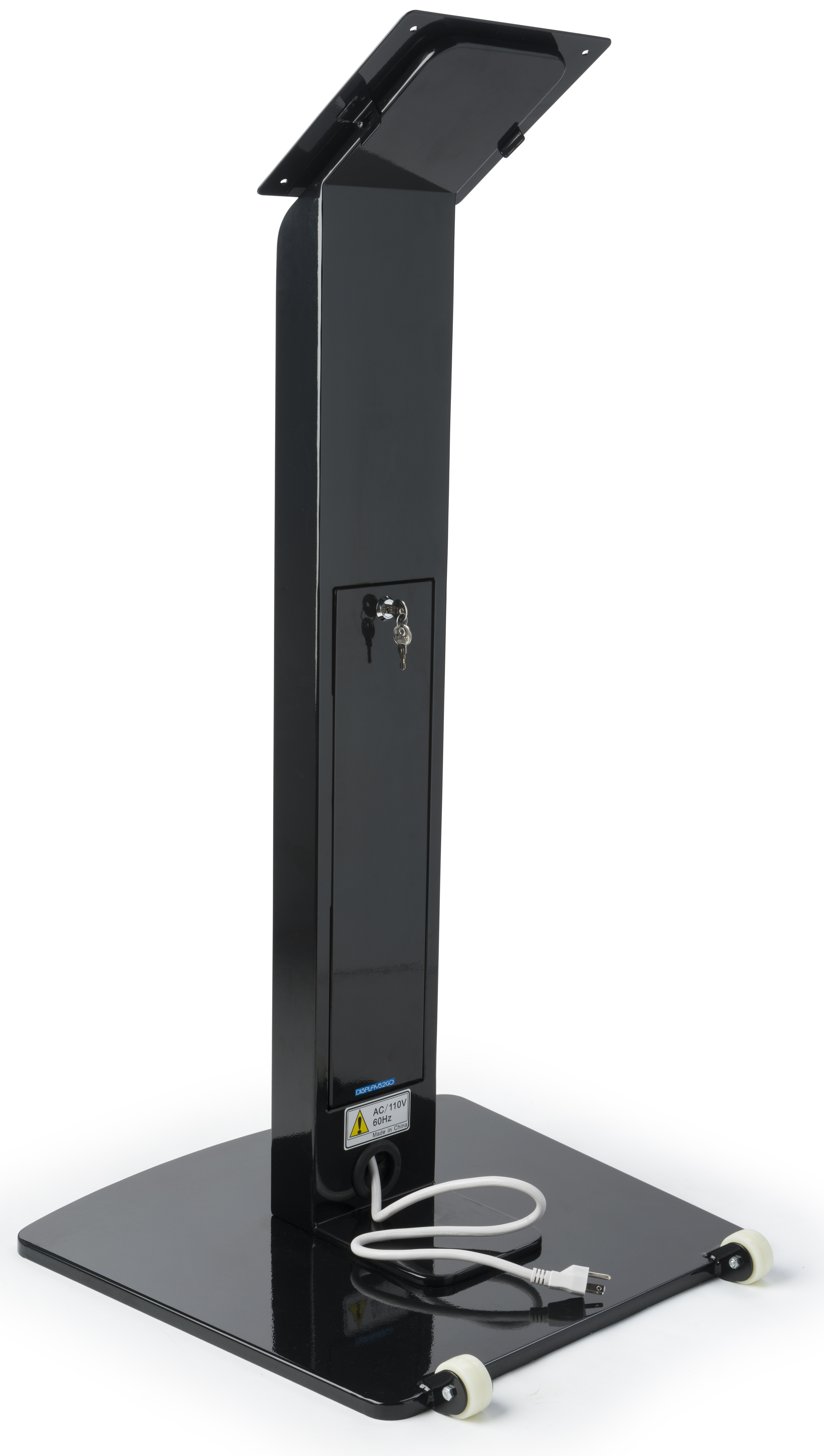 TV Stand for Floor with Power Strip, Fits Monitors 10 - 60-In, Angled Design - Image 4