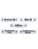 Acrylic Office Room Signs, 8" Overall Width